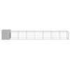 Chicken Cage with Run Light Gray 43.3"x320.1"x43.3" Galvanized Steel