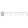 Chicken Cage with Run Light Gray 46.1"x320.1"x48.4" Galvanized Steel