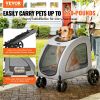 VEVOR Pet Stroller, 4 Wheels Dog Stroller Rotate with Brakes, 160lbs Weight Capacity