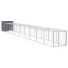 Chicken Cage with Run Anthracite 43.3"x400.4"x43.3" Galvanized Steel