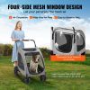 VEVOR Pet Stroller, 4 Wheels Dog Stroller Rotate with Brakes, 160lbs Weight Capacity