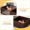 PawHut Whelping Box for Dogs Built for Mother's Comfort, Dog Whelping Pen with Removable Doors, Puppy Playpen for Indoors