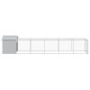 Chicken Cage with Run Light Gray 46.1"x239.8"x48.4" Galvanized Steel