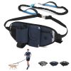 Hands Free Dog Leash with Waist Bag for Walking Small Medium Large Dogs;  Reflective Bungee Leash with Car Seatbelt Buckle and Dual Padded Handles;  A