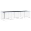 Chicken Cage with Roof Anthracite 158.7"x38.6"x35.4" Galvanized Steel