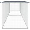 Chicken Cage with Roof Anthracite 158.7"x38.6"x35.4" Galvanized Steel