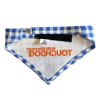 Touchdog 'Bad-to-the-Bone' Plaid Patterned Fashionable Velcro Bandana