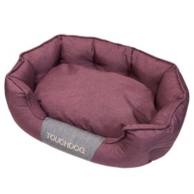 Touchdog 'Concept-Bark' Water-Resistant Premium Oval Dog Bed (Color: Pink, size: large)